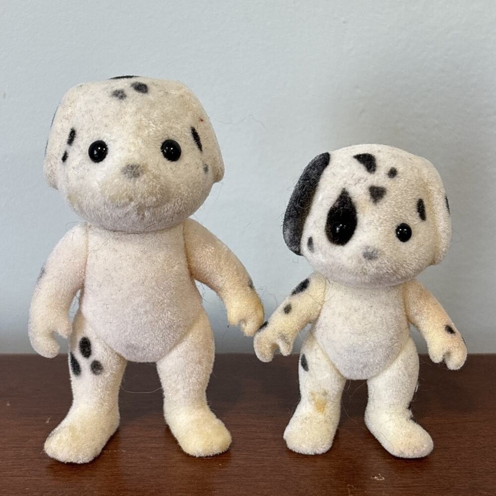 Calico Critters Vintage Sylvanian Family Kennelworth Dalmatian Dogs Rare Retired